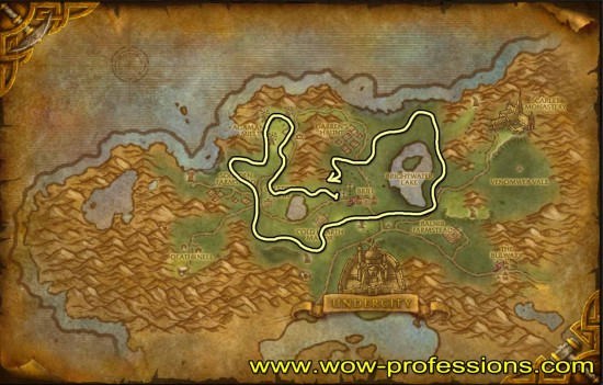 Tirisfal Glades herbalism map Tirisfal Glades Herbalism map