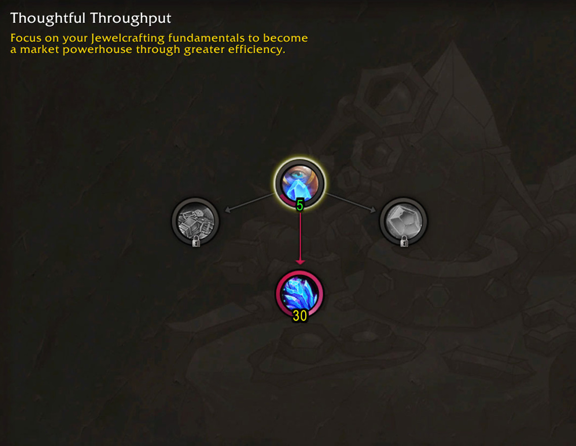 Jewelcrafting Outrageous Output Multicraft tree for gems