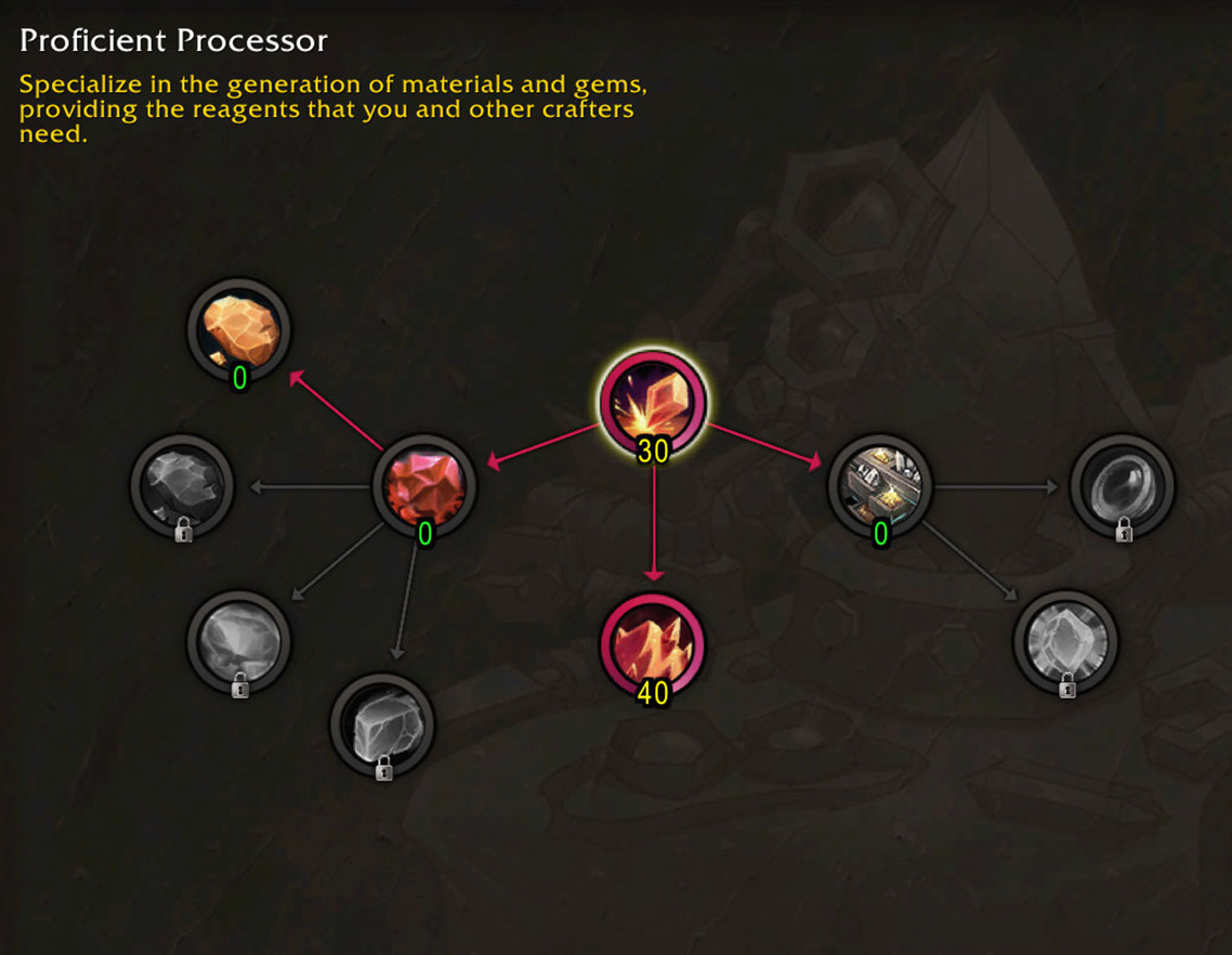Jewelcrafting Crushing Connoisseur specialization tree