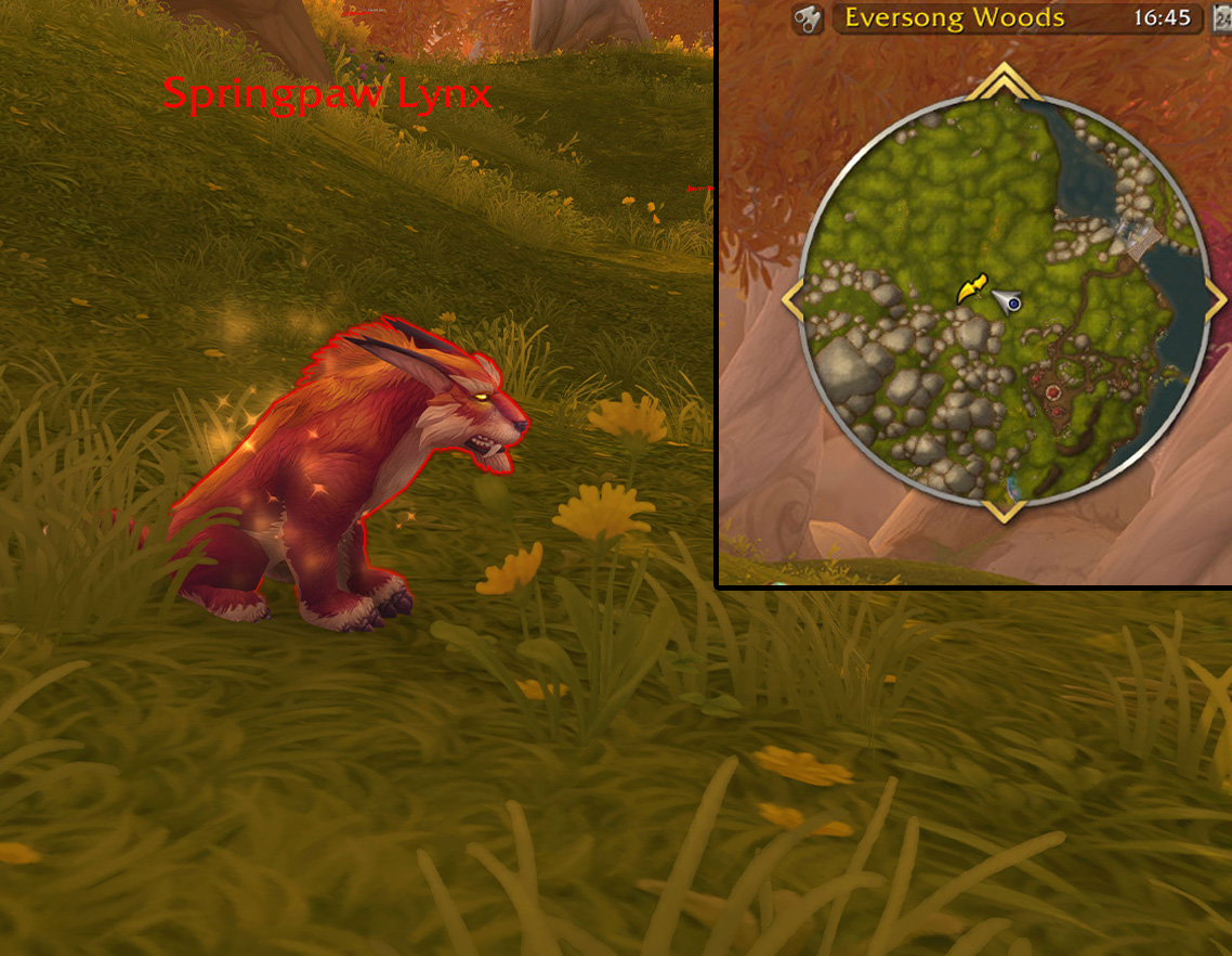 High Value beasts location map for the Midnight Skinning Guide