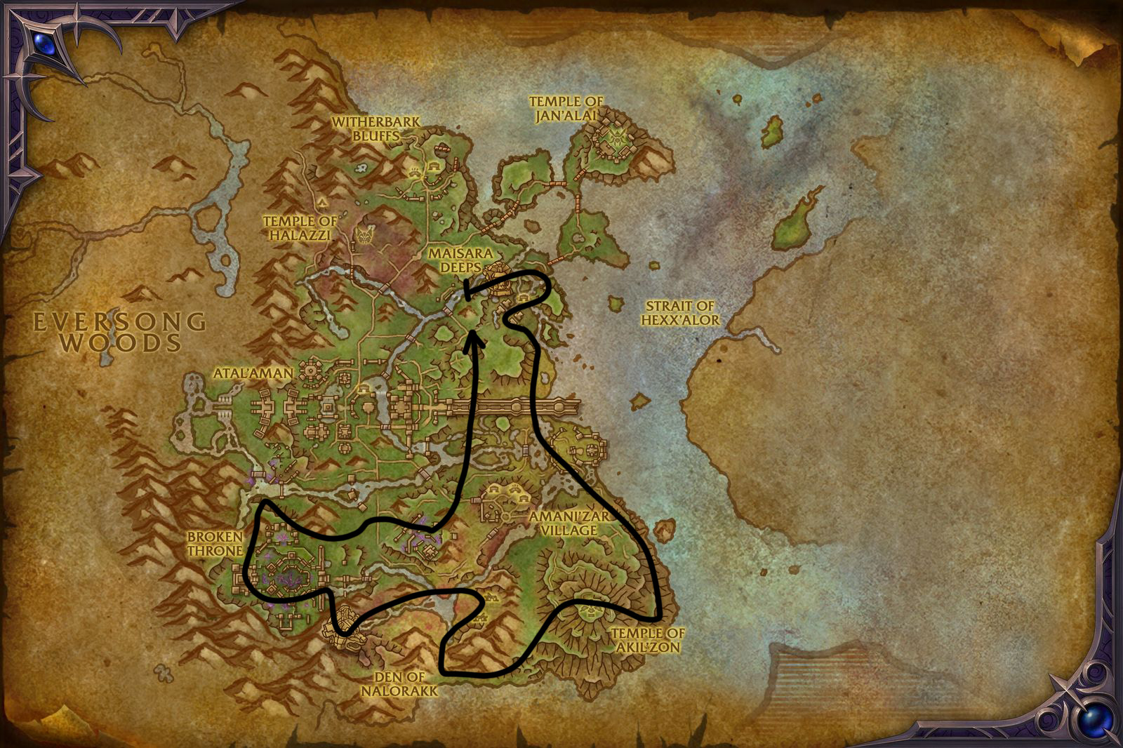 Zul'Aman double gather Route