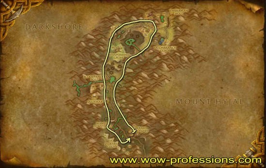 Felwood mining map Felwood Mining map