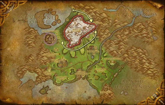 Hillsbard Foothills mining map Hillsbard Foothills mining map