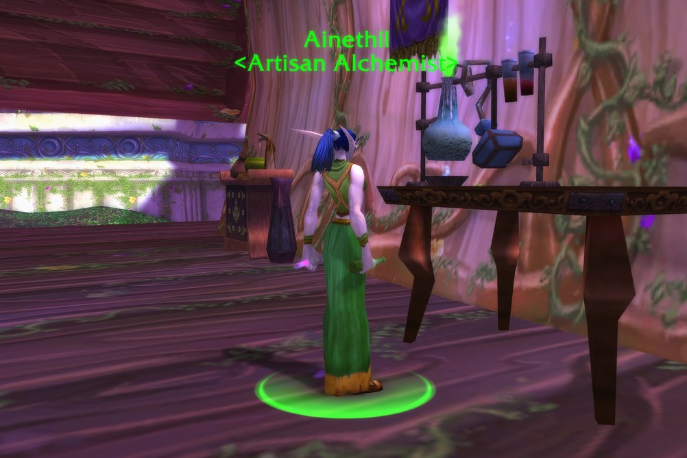 Ainethil, Artisan Alchemist in Darnassus (WoW Classic)