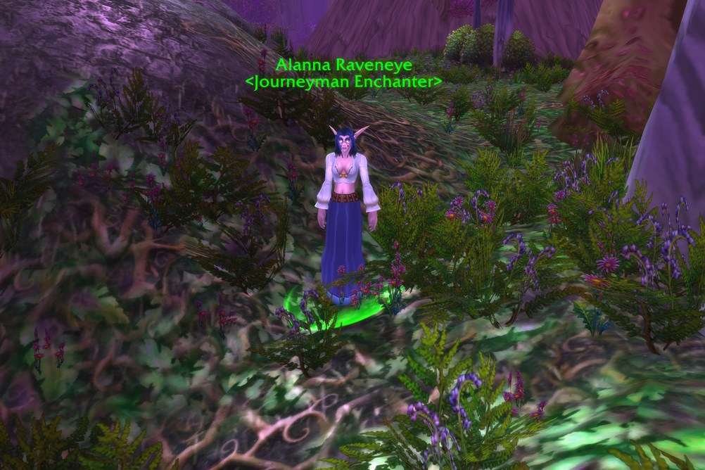 Alanna Raveneye, Journeyman Enchanter in Teldrassil (WoW Classic)