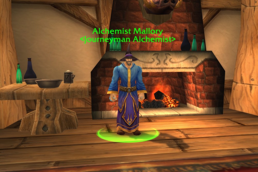 Alchemist Mallory, Journeyman Alchemist in Elwynn Forest (WoW Classic)