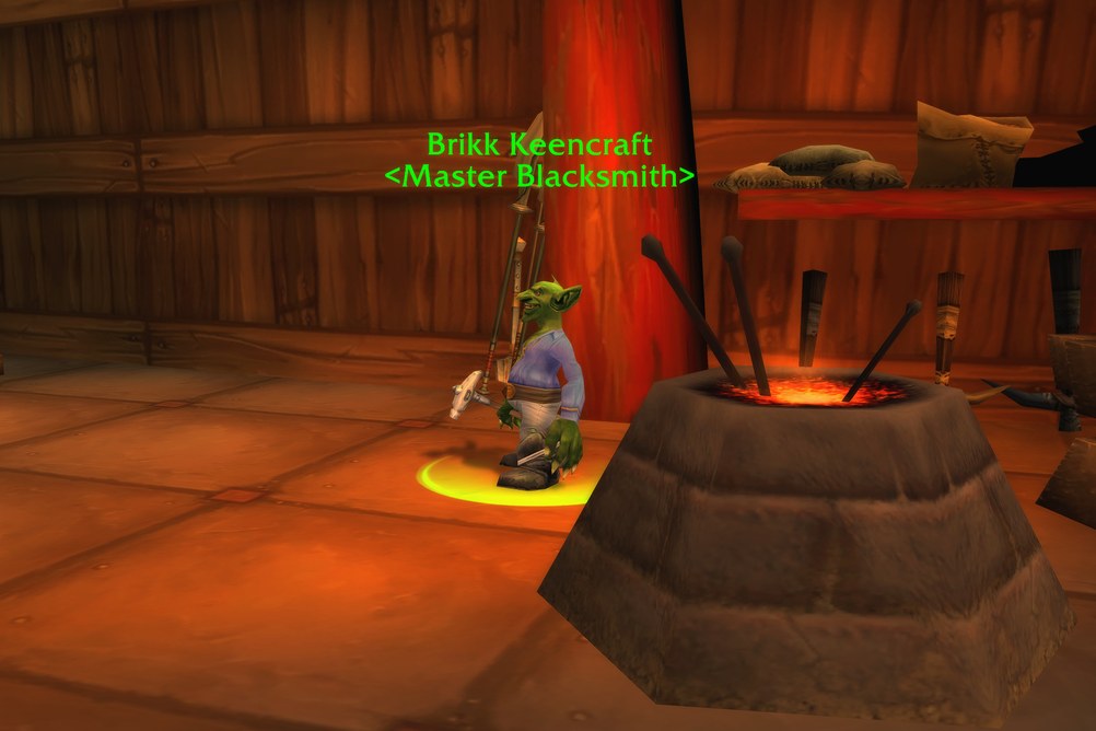 Brikk Keencraft, Master Blacksmith in Stranglethorn Vale (WoW Classic)