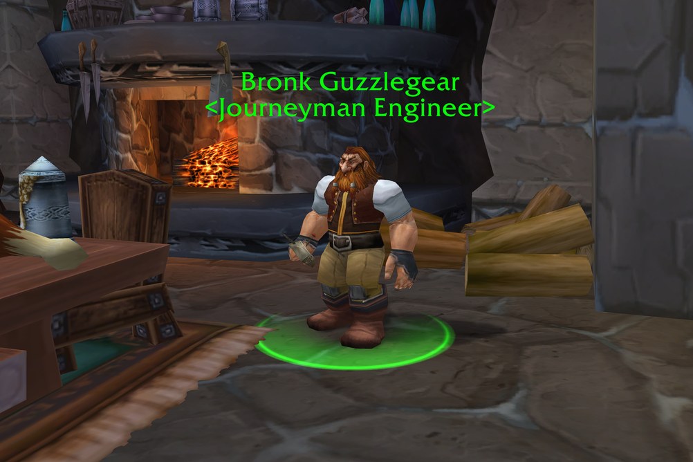 Bronk Guzzlegear, Journeyman Engineer in Dun Morogh (WoW Classic)