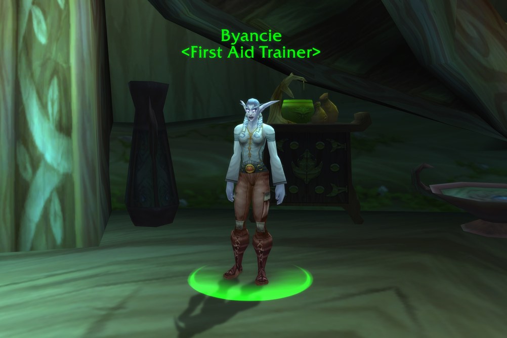 Byancie, First Aid Trainer in Teldrassil (WoW Classic)