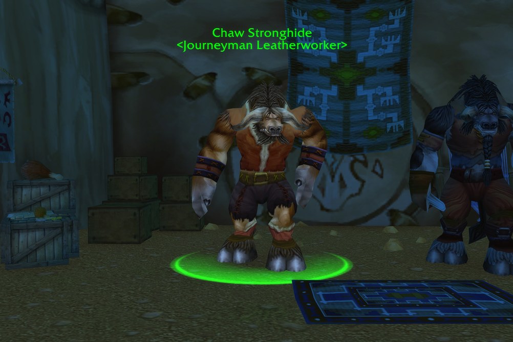 Chaw Stronghide, Journeyman Leatherworker in Mulgore (WoW Classic)