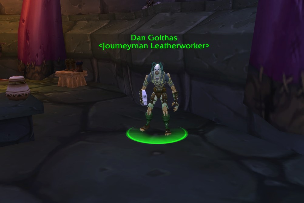 Dan Golthas, Journeyman Leatherworker in Undercity (WoW Classic)