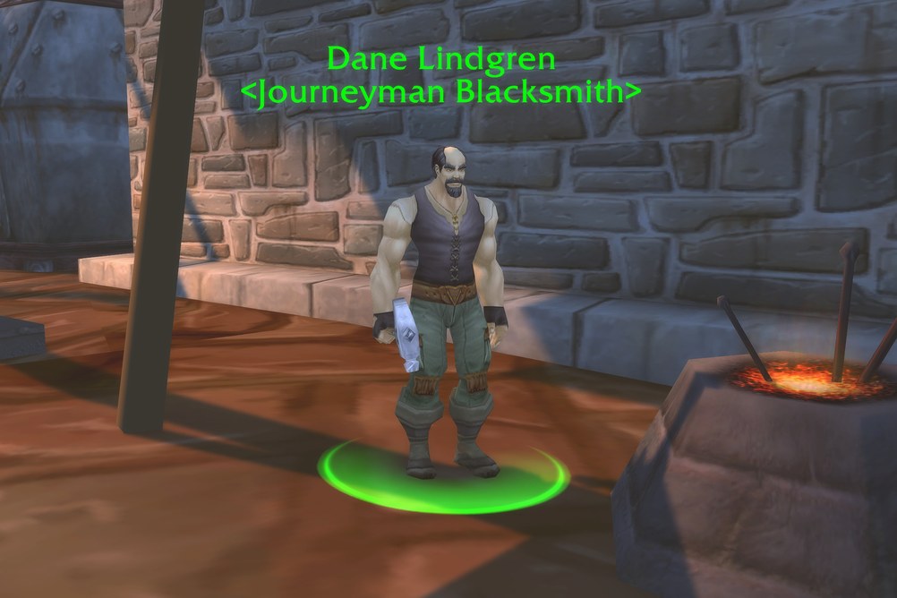 Dane Lindgren, Journeyman Blacksmith in Stormwind City (WoW Classic)