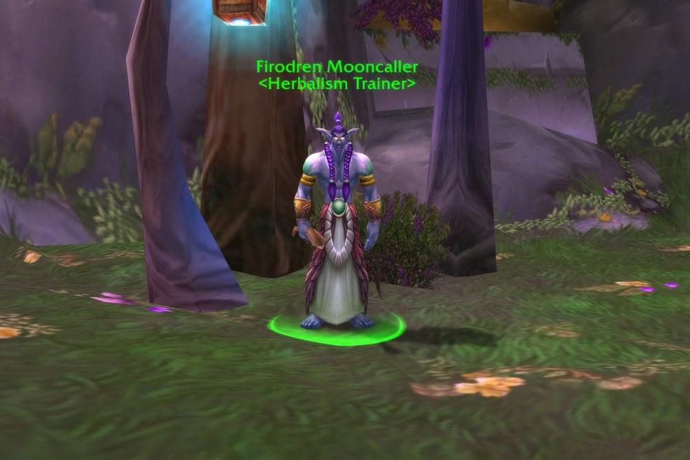 Firodren Mooncaller, Herbalism Trainer in Darnassus (WoW Classic)