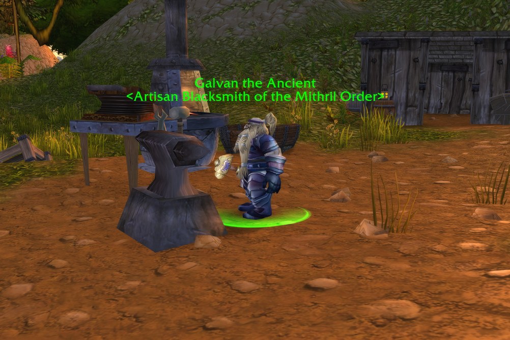 Galvan the Ancient, Artisan Blacksmith of the Mithril Order in Stranglethorn Vale (WoW Classic)