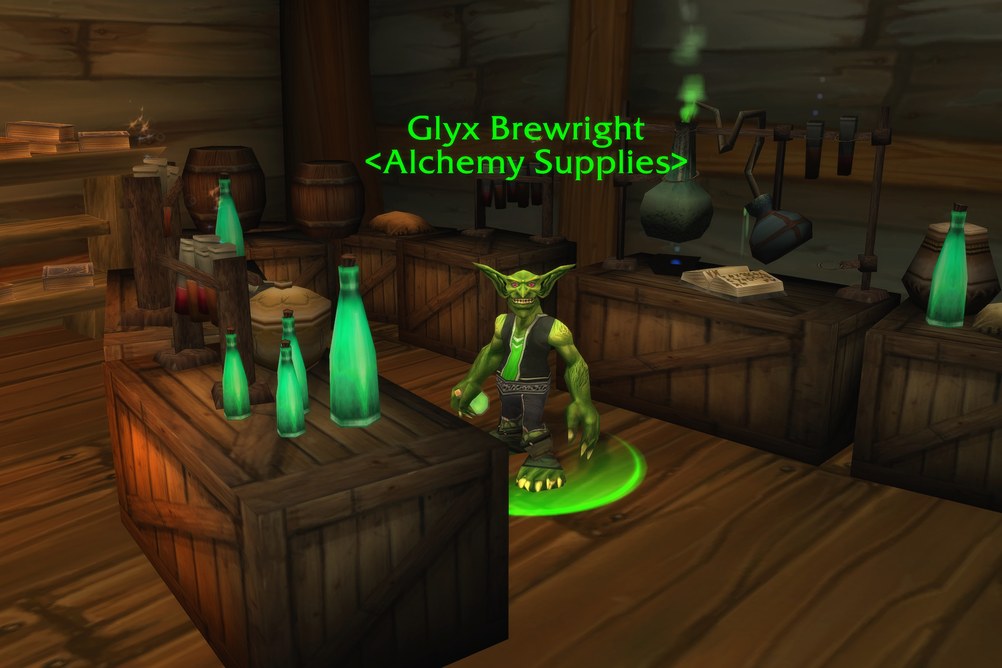 Glyx Brewright, Alchemy Supplies in Stranglethorn Vale (WoW Classic)