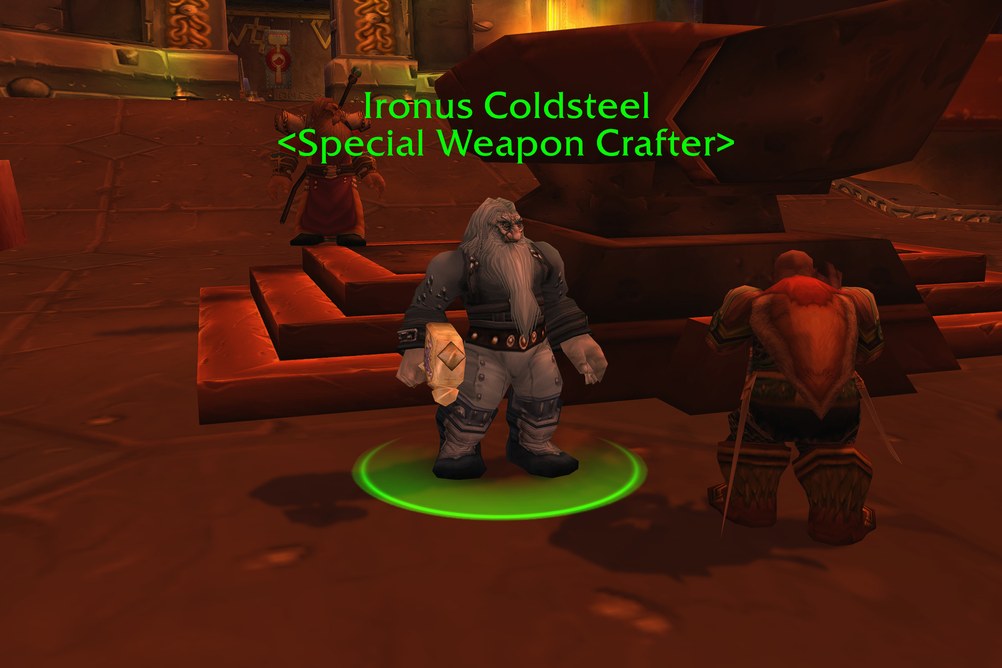 Ironus Coldsteel, Special Weapon Crafter in Ironforge (WoW Classic)