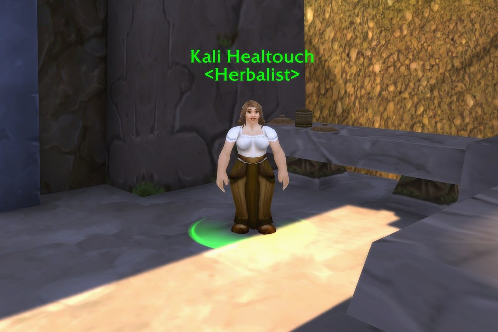 Kali Healtouch, Herbalist in Loch Modan (WoW Classic)