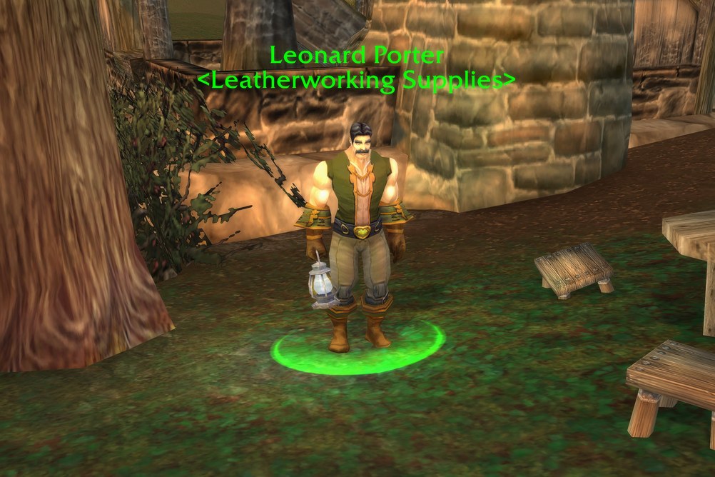 Leonard Porter, Leatherworking Supplies in Western Plaguelands (WoW Classic)