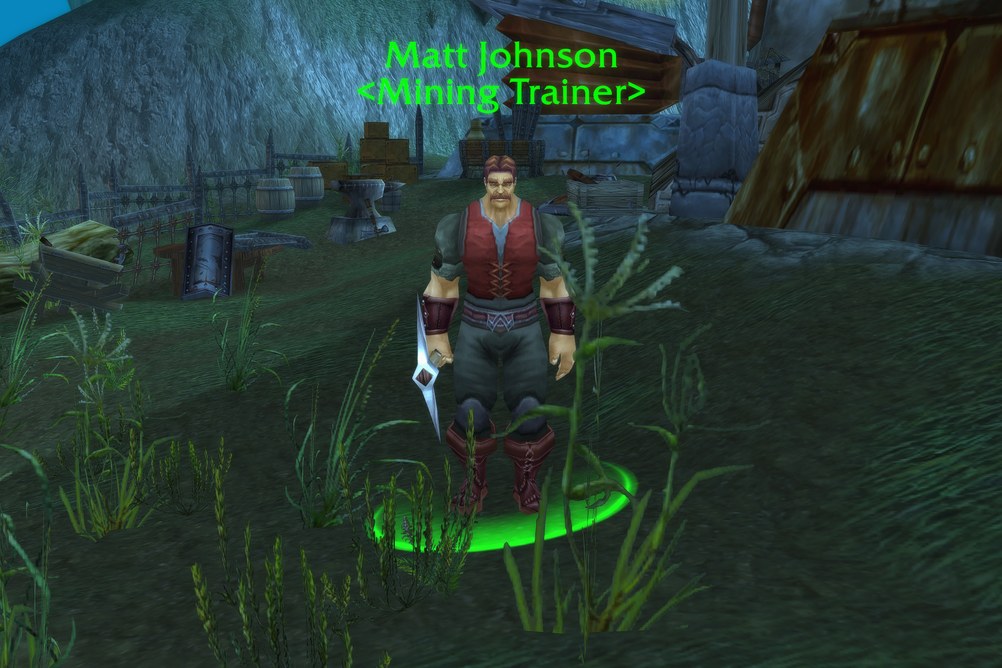 Matt Johnson, Mining Trainer in Duskwood (WoW Classic)