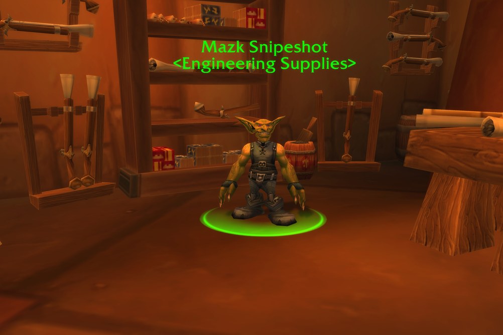 Mazk Snipeshot, Engineering Supplies in Stranglethorn Vale (WoW Classic)