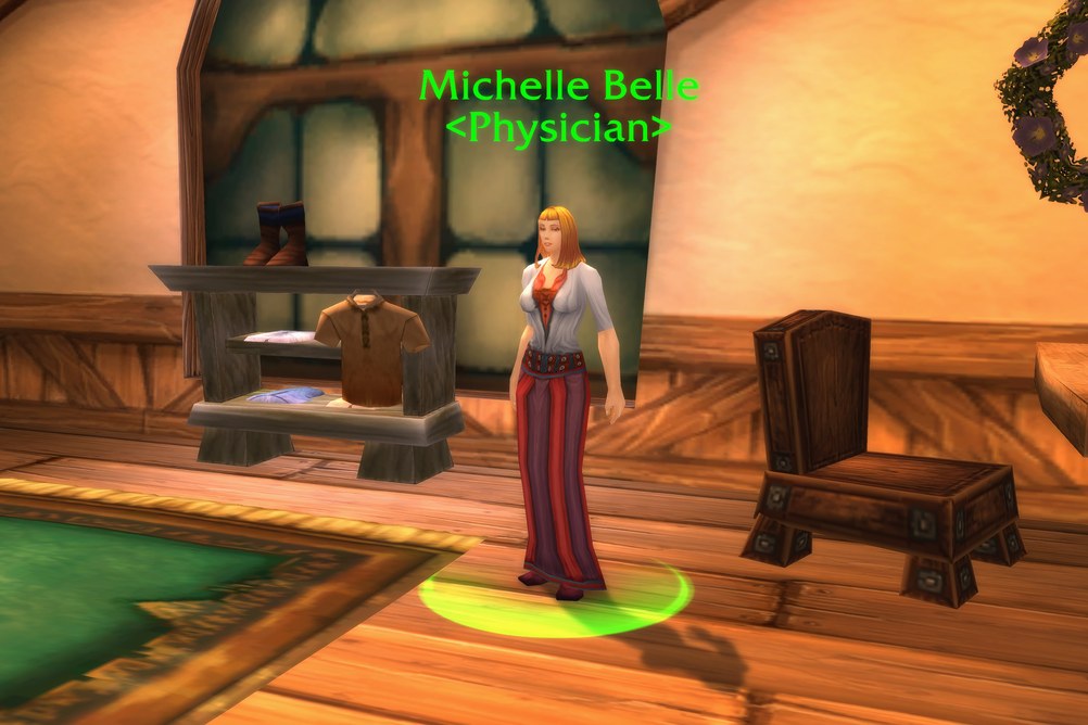 Michelle Belle, Physician in Elwynn Forest (WoW Classic)