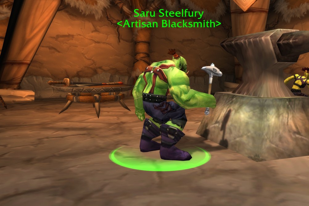 Saru Steelfury, Artisan Blacksmith in Orgrimmar (WoW Classic)
