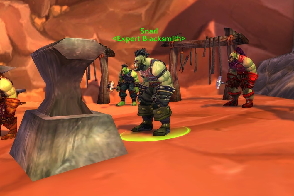 Snarl, Expert Blacksmith in Orgrimmar (WoW Classic)