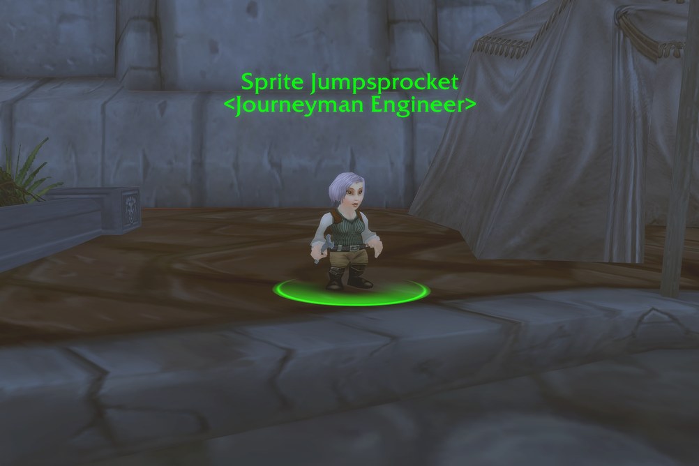 Sprite Jumpsprocket, Journeyman Engineer in Stormwind City (WoW Classic)