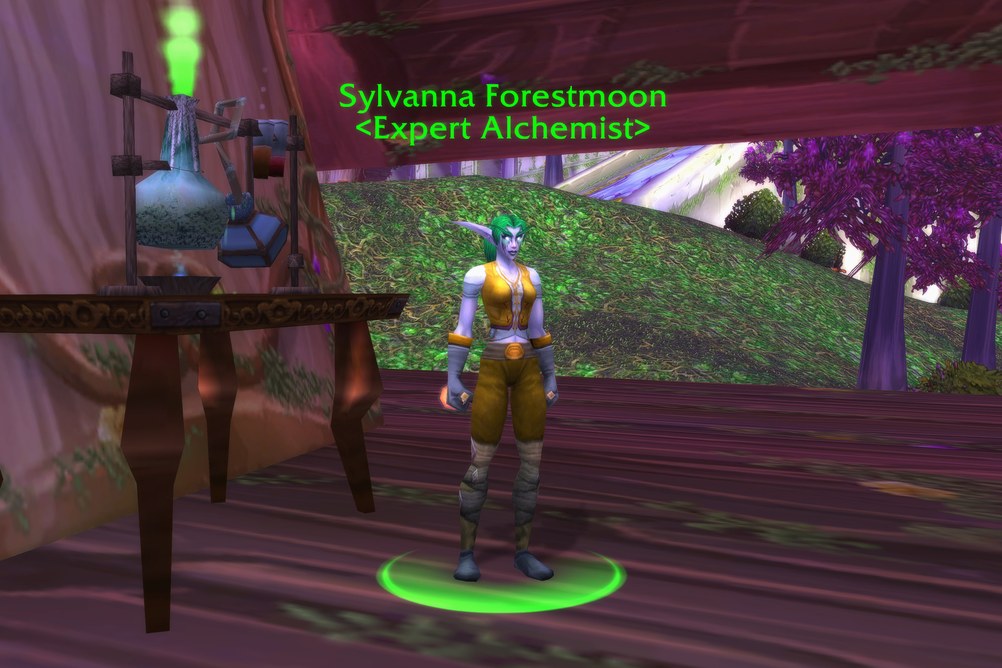 Sylvanna Forestmoon, Expert Alchemist in Darnassus (WoW Classic)