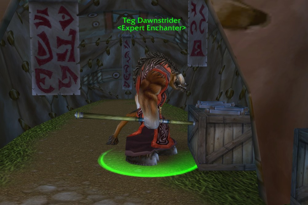 Teg Dawnstrider, Expert Enchanter in Thunder Bluff (WoW Classic)