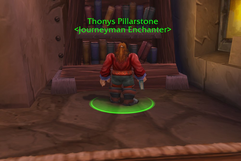 Thonys Pillarstone, Journeyman Enchanter in Ironforge (WoW Classic)