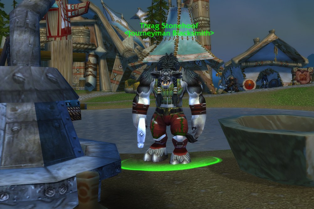 Thrag Stonehoof, Journeyman Blacksmith in Thunder Bluff (WoW Classic)