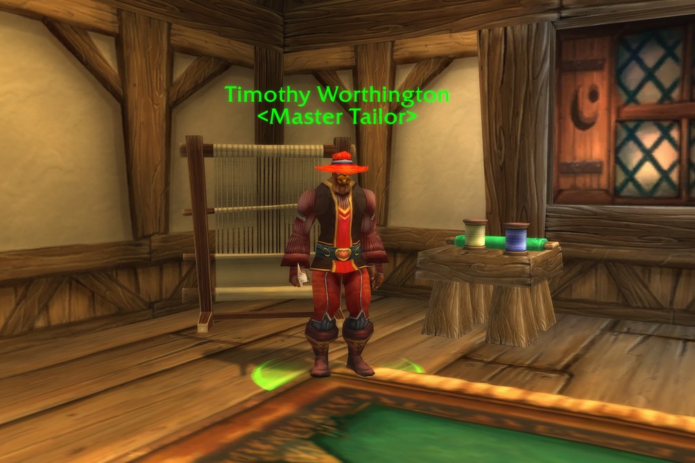 Timothy Worthington, Master Tailor in Dustwallow Marsh (WoW Classic)