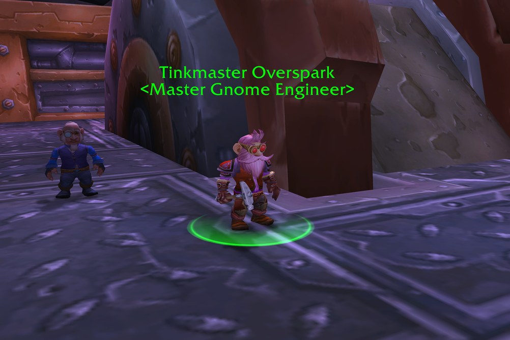 Tinkmaster Overspark, Master Gnome Engineer in Ironforge (WoW Classic)