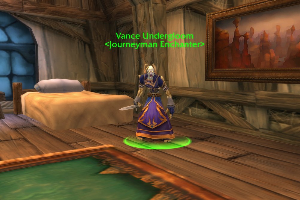 Vance Undergloom, Journeyman Enchanter in Tirisfal Glades (WoW Classic)