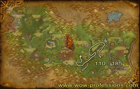 ashenvale skinning map ashenvale Skinning map