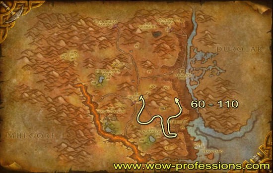 Barrens Skinning map