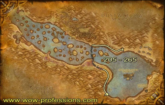 Thousand Needles skinning map Thousand Needles Skinning map