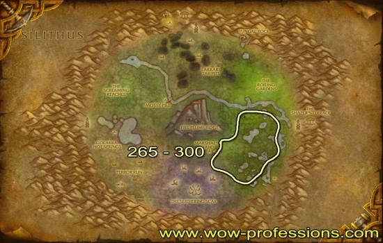 Un'Goro skinning map Un'Goro Skinning map