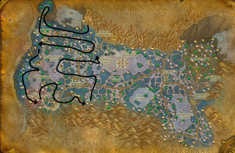 Ragveil farming Zangarmarsh 2